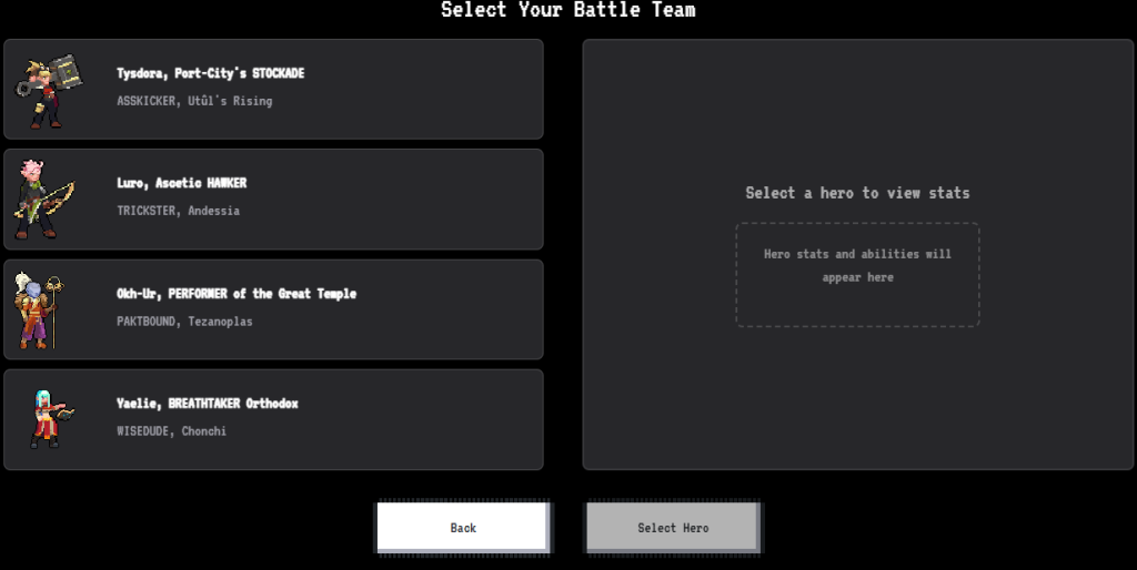 Hero Selection